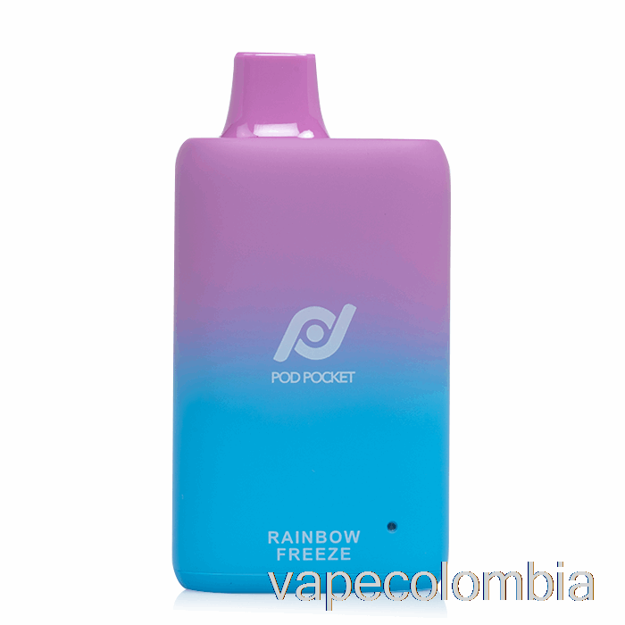 Vape Kit Completo Pod Pocket 7500 0% Cero Nicotina Desechable Arcoíris Congelado